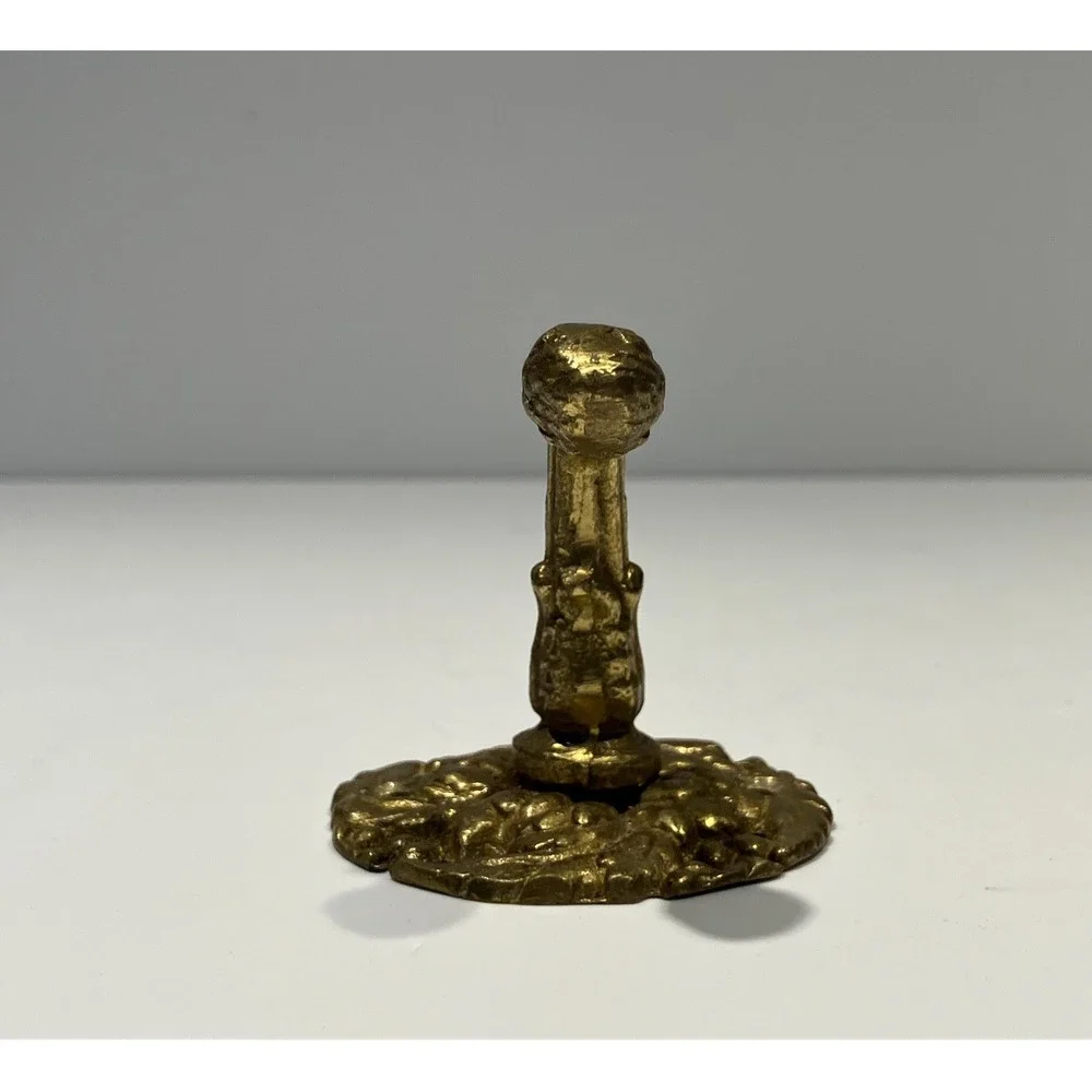 Vintage Ornate Brass Wall Hook - Victorian Style Curtain Tieback or Coat Hook
